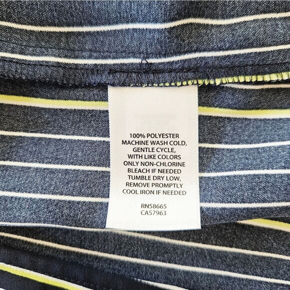 NWT BP X WILDFANG Square Neck Satin Midi Slip Dress In Navy Harlow Pinstripe 2X - Picture 9 of 12